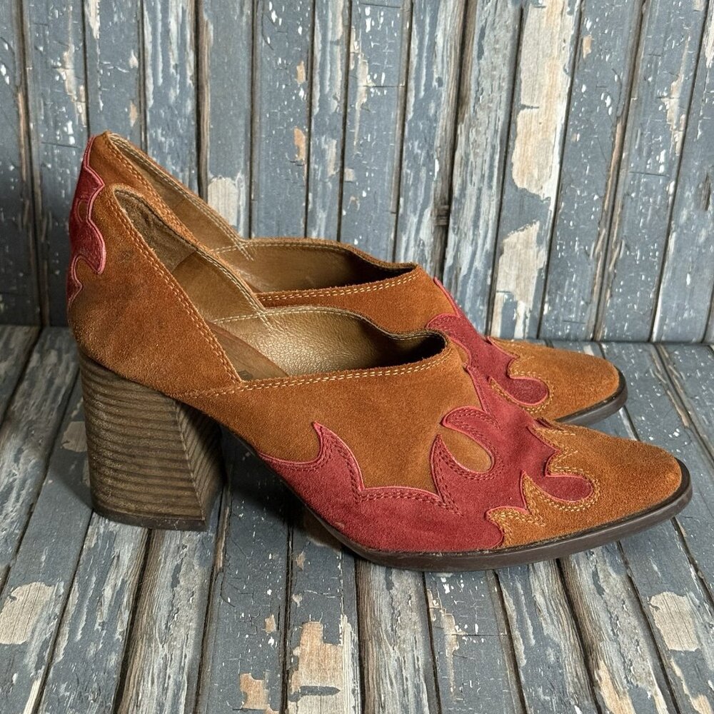 Free People Flame Design Ankle Booties